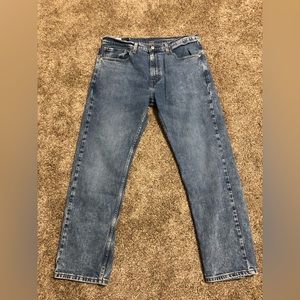 Levis 505 Men's Straight Leg Blue Jeans Tag Size 34x30 Measures 34x28.5 EUC!